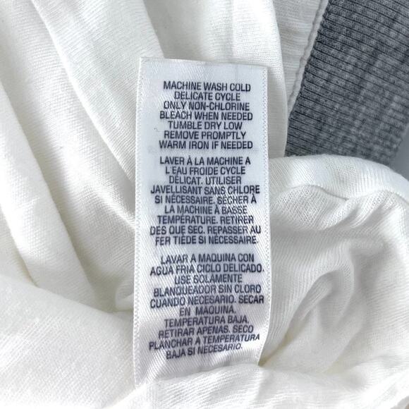 Splendid Supima Cotton White Ruched Mini Skirt with Grey Waistband Size Small - Picture 6 of 10